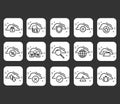 Computer Cloud Icons. Royalty Free Stock Photo
